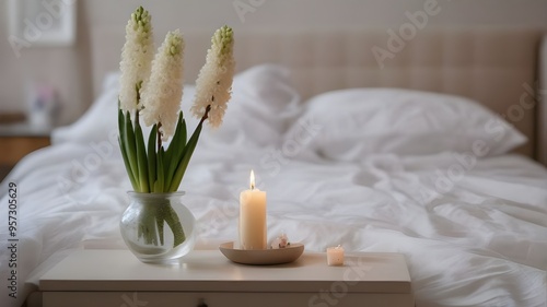hyacinth on the bed