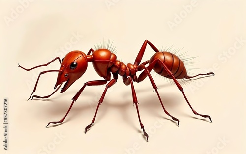 Fire Ant with Detailed Exoskeleton