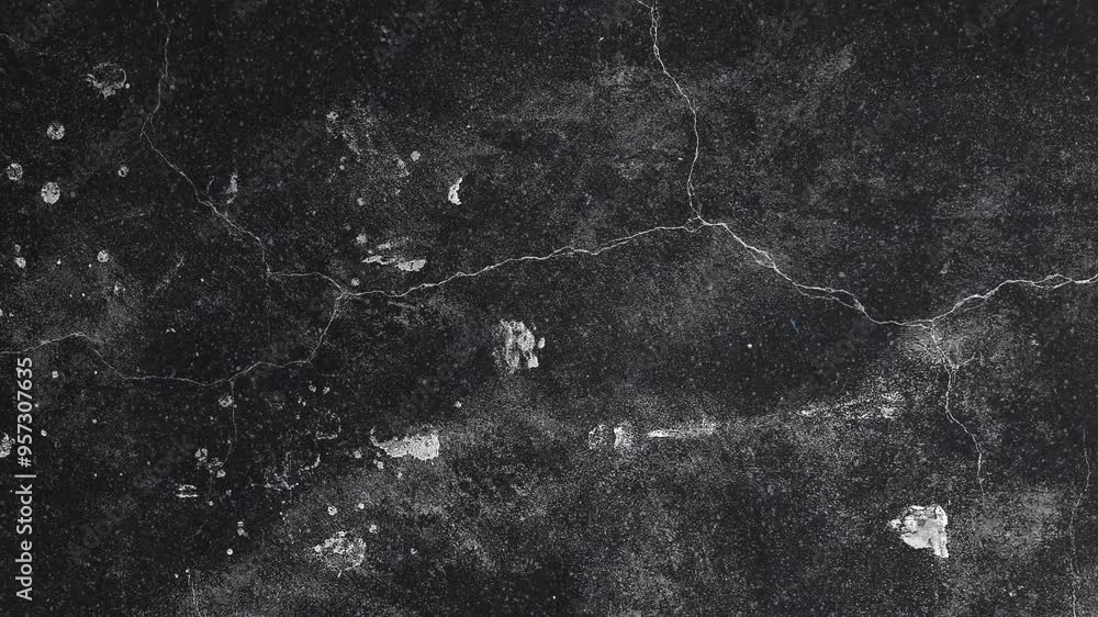 Dark Cement grunge background Abstract grainy texture background 4K stop motion video. backdrop loop animation with cracks, scuffs, stains. Vintage overlay effect animation