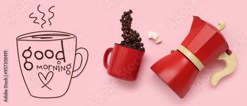 Geyser coffee maker with cu...