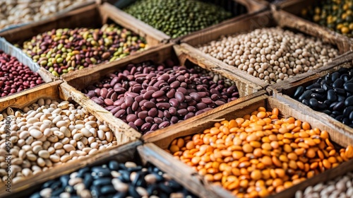 Dry Beans: A Variety of Healthy Legumes and Seeds for Vegetarian Food