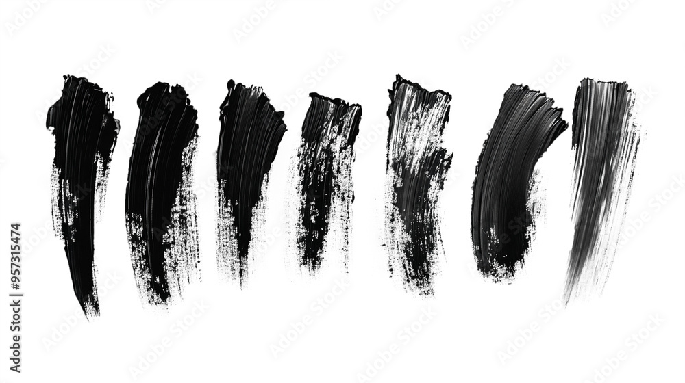 in a mask with a black brush, no background, transparent background in a mask with a black brush, no background, transparent background