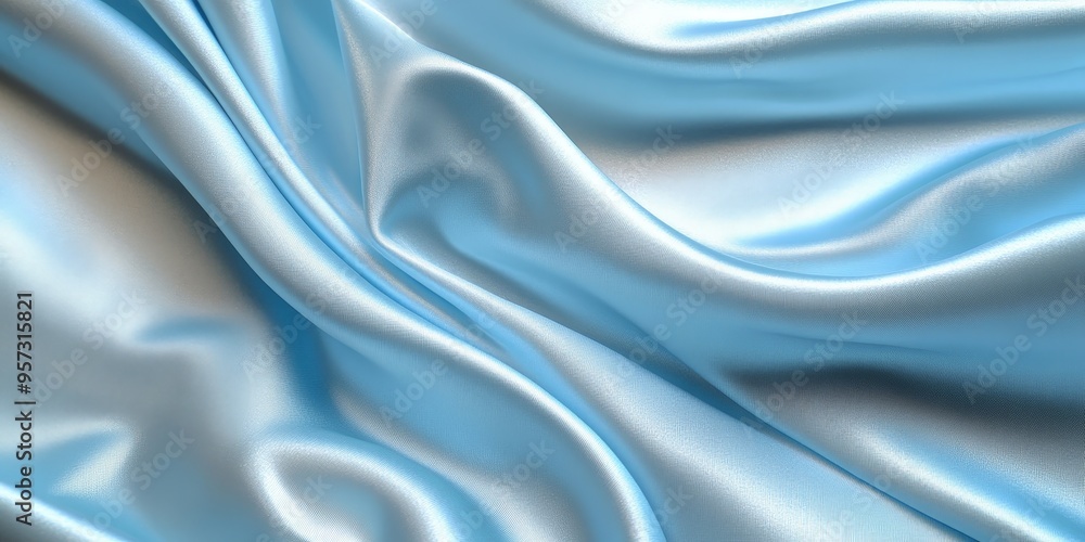 custom made wallpaper toronto digitalElegant Light Blue Satin Fabric with Luxurious Texture