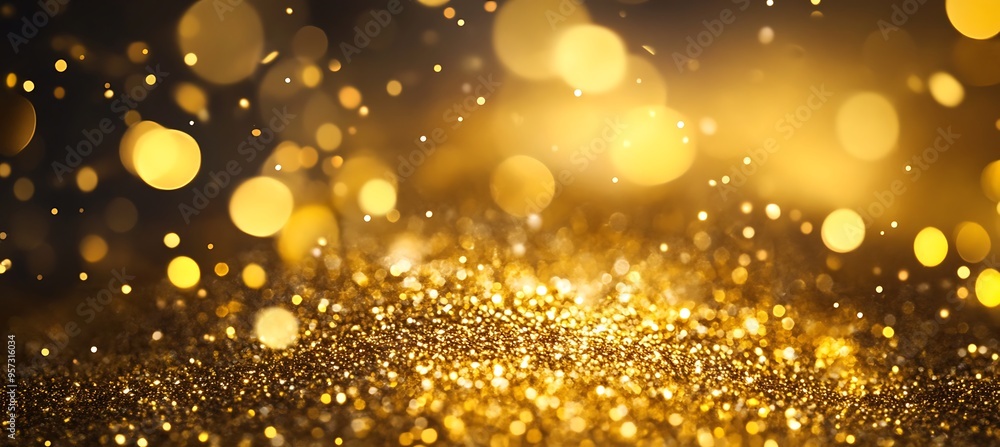A shimmering gold foil texture background with a central text space A shimmering gold foil texture background with a central text space