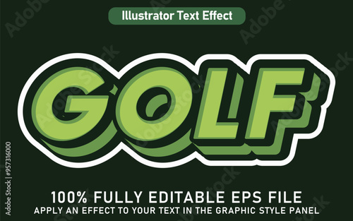 EDITABLE GOLF TEXT EFFECT
