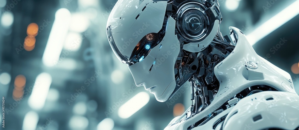 Fototapeta premium 3D computer generated imagery of a robotic figure