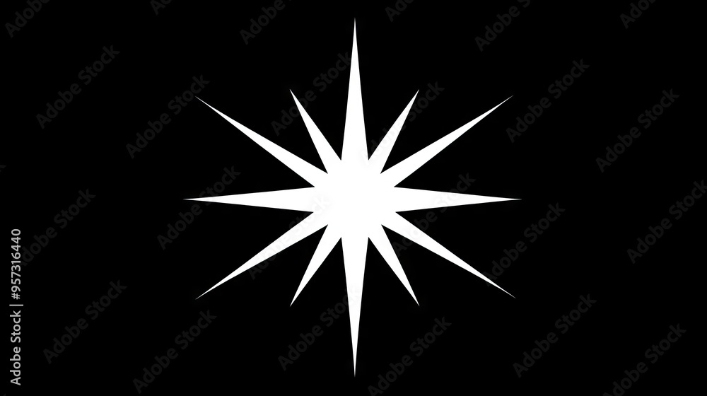 Fototapeta premium A bright golden star shining in the dark celestial space, embodying warmth and festive joy during the Christmas season