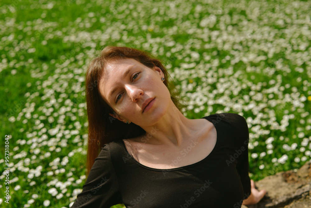 Relaxed Woman in spring Relaxed Woman in spring
