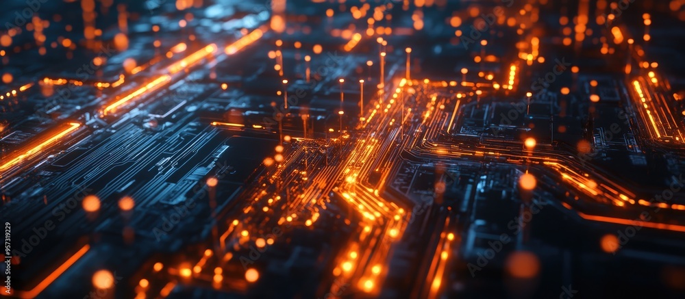 Fototapeta premium 3D illustration concept of fifth generation cellular network technology and broadband access