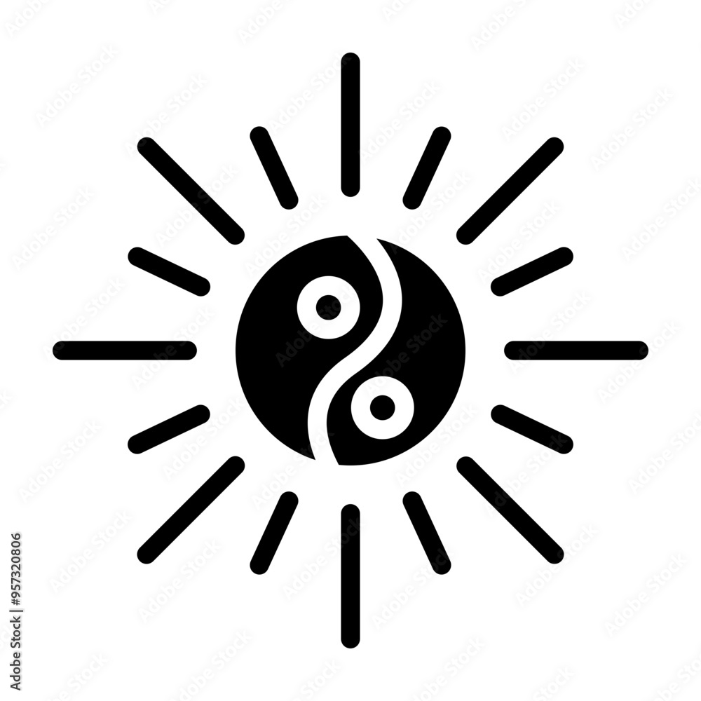 Fototapeta premium Harmony Beacon Vector Glyph Icon Design