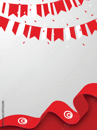 Tunisia Background for Festivals and National Days Celebrations photo