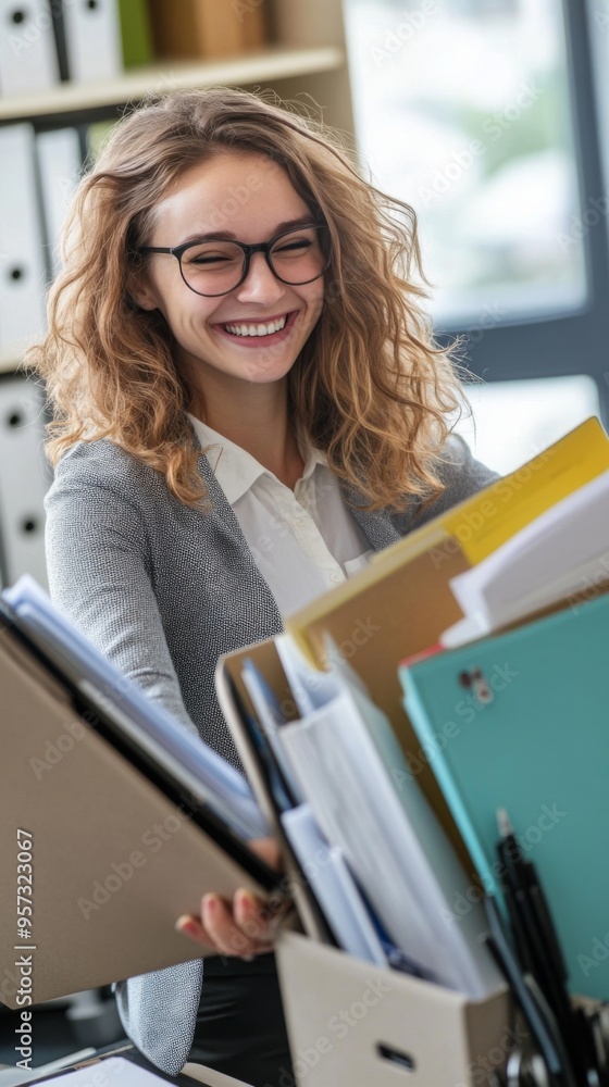Cheerful Professional in Office Setting Cheerful Professional in Office Setting