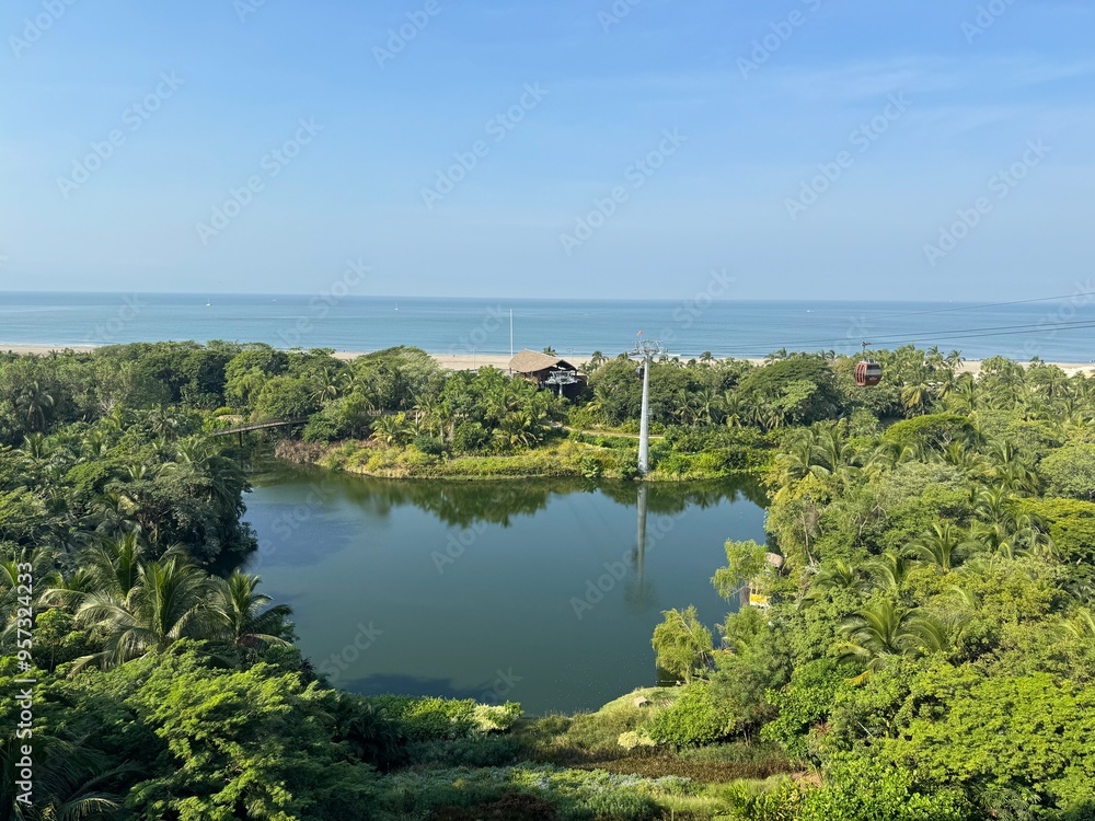 Obraz premium view of the sea from the coast