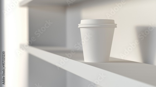 Wallpaper Mural Vibrant Takeaway Cup in Various Colors with a Blurred Coffee Shop Background for Mockup and Branding Use Torontodigital.ca
