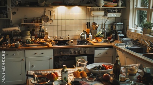 Advertising - product photo of messy kitchen 