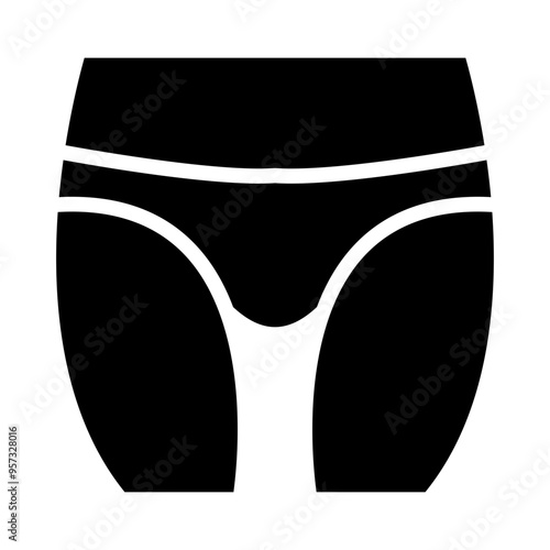 Lower Body Vector Glyph Icon Design