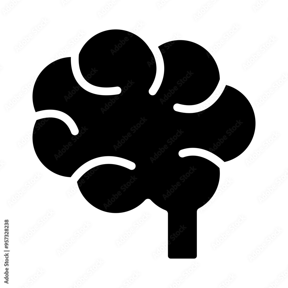 Brain Vector Glyph Icon Design Brain Vector Glyph Icon Design