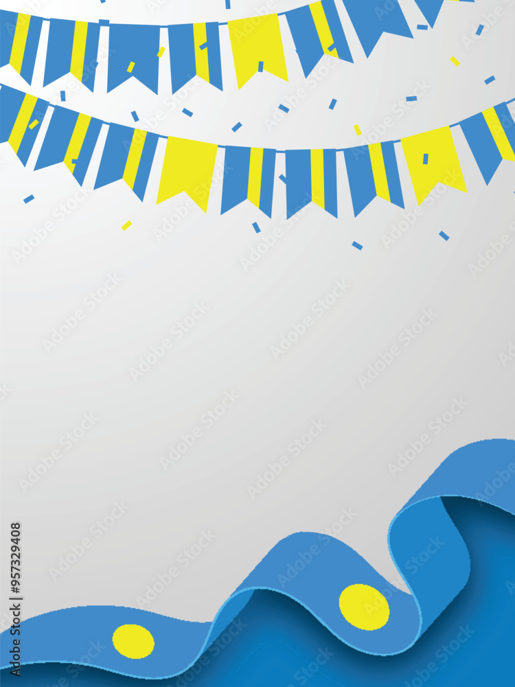 Naklejka premium PALAU Background for Festivals and National Days Celebrations