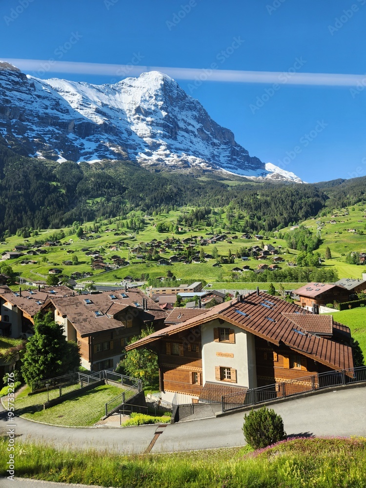 Fototapeta premium mountain village in the mountains