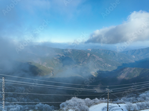 高知県仁淀川町　真冬の中津明神山　山頂付近の風景 photo