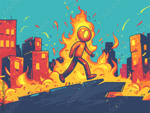 Conquering Adversity: A Burning Escape to Freedom and Resilience