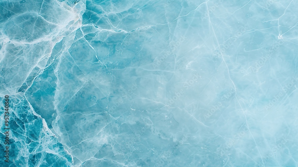 Obraz premium Bright Aqua Marble Texture with Light Cracks and Vivid Veins, Ideal for Backgrounds, Banners, or Marketing Materials. Perfect for Minimalist Layouts, Copyspace, and Sophisticated Branding.