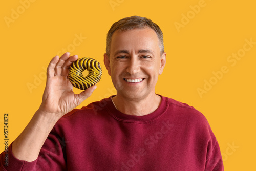 Mature man with tasty dough...