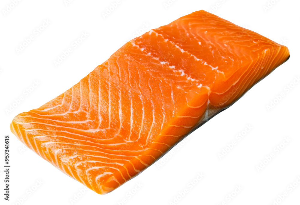 Fresh salmon fillet prepared for cooking at home kitchen isolated on transparent background Fresh salmon fillet prepared for cooking at home kitchen isolated on transparent background