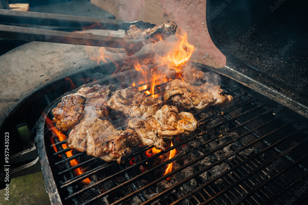 Grilling Chicken on a Barbecue
Grilling Chicken on a Barbecue