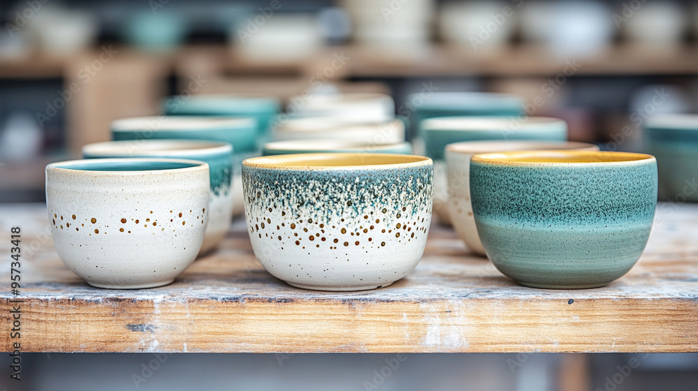 ceramic art piece with a soft focus background of various blurred ceramics, showcasing intricate textures and muted colors, symbolizing craftsmanship and artistic expression ceramic art piece with a soft focus background of various blurred ceramics, showcasing intricate textures and muted colors, symbolizing craftsmanship and artistic expression