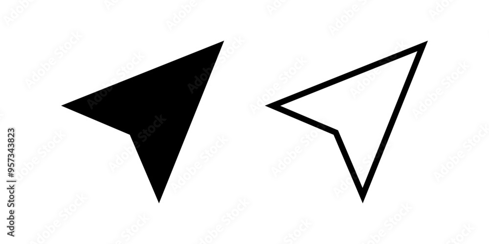 Navigation icon set. flat illustration of vector icon on white background Navigation icon set. flat illustration of vector icon on white background