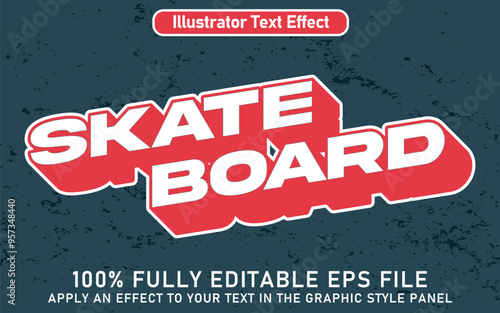EDITABLE SKATE BOARD TEXT EFFECT