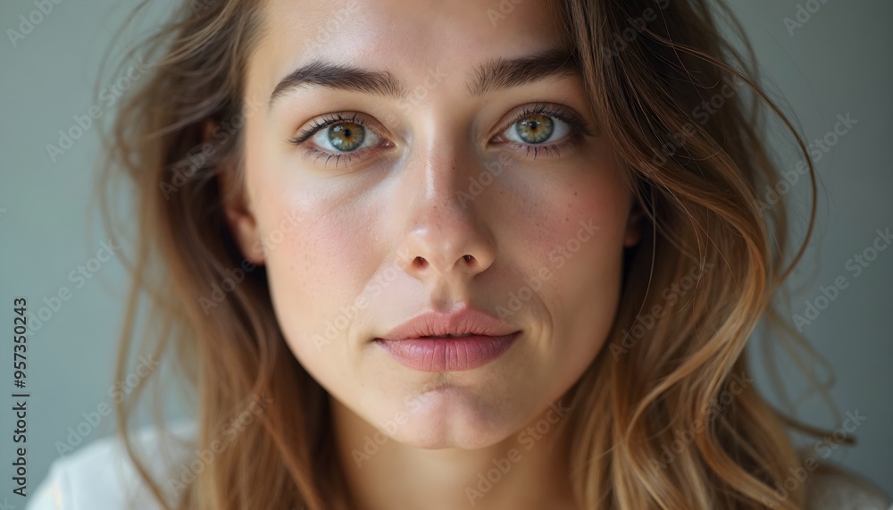 Fototapeta premium Beauty Portraits: Striking Red Lips and Elegant Poses