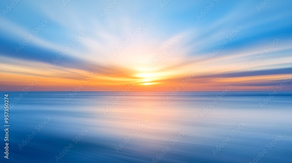 Fototapeta premium Serene Ocean Sunset