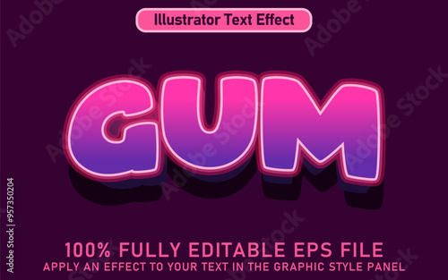 EDITABLE GUM TEXT EFFECT