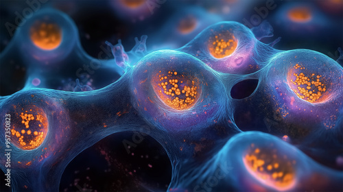 Microscopy of epithelial cells showing tightly packed arrangement and cellular junctions
