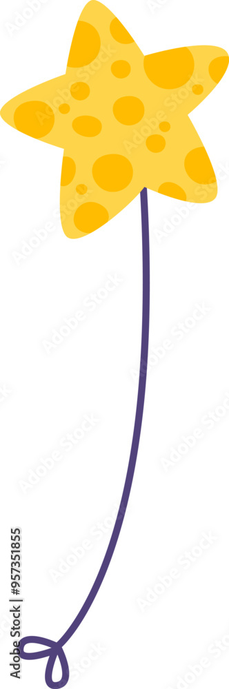 Star Shape Balloon On Rope Star Shape Balloon On Rope