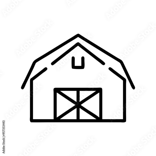 Barn Vector Illustration for Agricultural and Farm Related Digital and Print Use