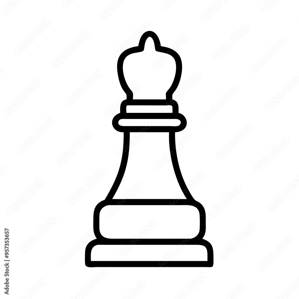 Chess King Figure Line Art Vector Simple Outline Game Piece Strategy for Design and Educational Use Chess King Figure Line Art Vector Simple Outline Game Piece Strategy for Design and Educational Use