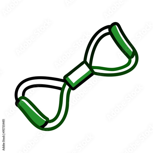 Green Carabiner Clip Illustration Vector Climbing Gear Safety Equipment Hiking Mountaineering