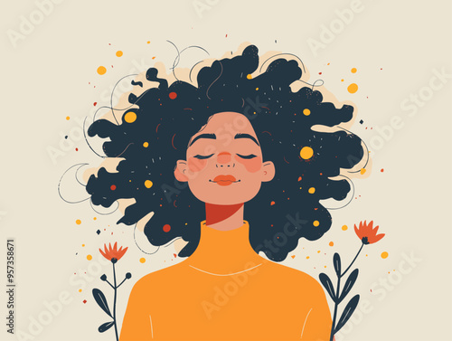 The Strength Within: A Tranquil Soul Embracing Life's Challenges with Calm and Grace