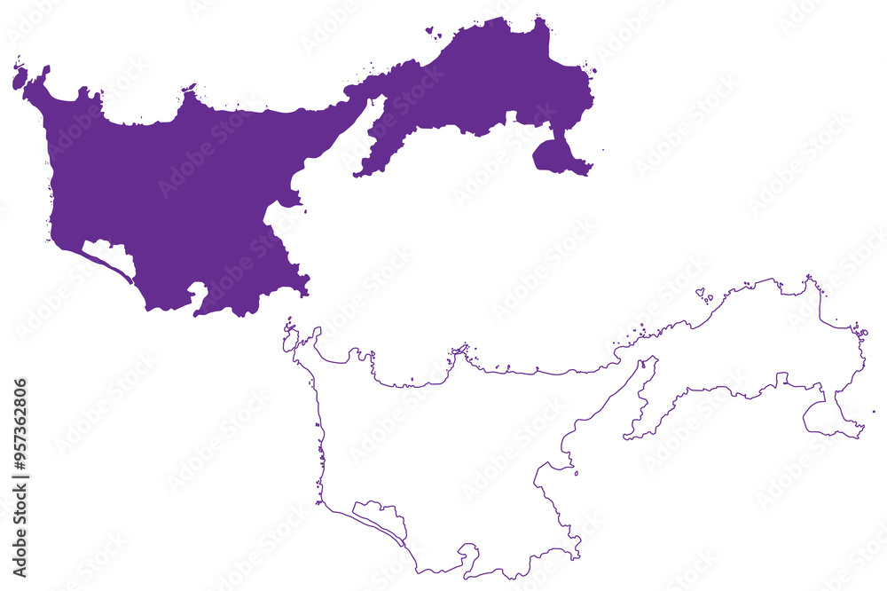 Omi-jima island (Japan, East Asia, Japanese archipelago) map vector illustration, scribble sketch Omijima map Omi-jima island (Japan, East Asia, Japanese archipelago) map vector illustration, scribble sketch Omijima map