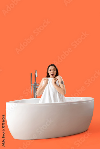 Shocked young woman with to...