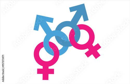 lgbt gender sign. Love between different people, love between the same sexes of people. Rainbow. Love between different numbers of people
