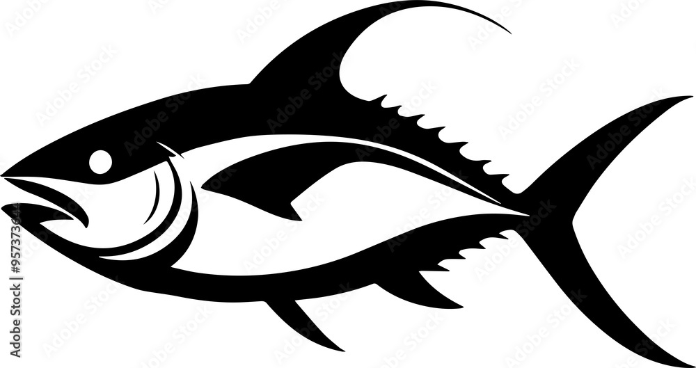Fish icon isolated on white background Fish icon isolated on white background