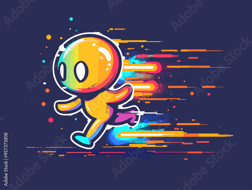 High-Energy Animated Adventure: Dynamic Gameplay with Immersive Visuals in a Minimalist Canvas