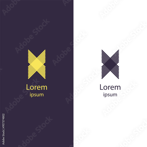 A geometric star logo design, composed of intersecting diamond shapes, offering a sense of harmony, balance, and sophistication in a minimalistic style.