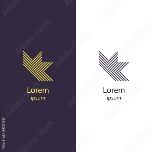 A geometric star logo design, composed of intersecting diamond shapes, offering a sense of harmony, balance, and sophistication in a minimalistic style.