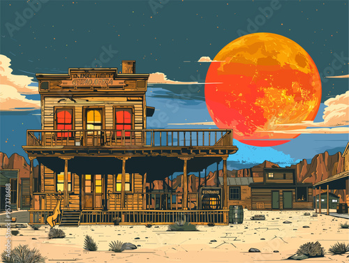 Classic Western Showdown in the Shadow of High Noon