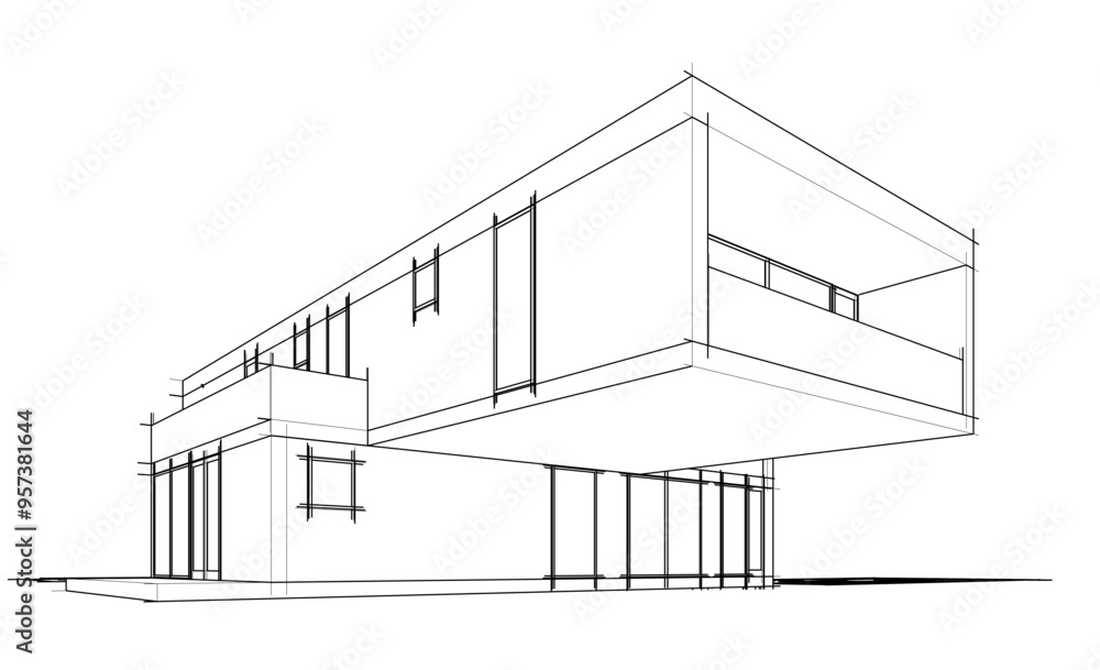 sketch of house sketch of house